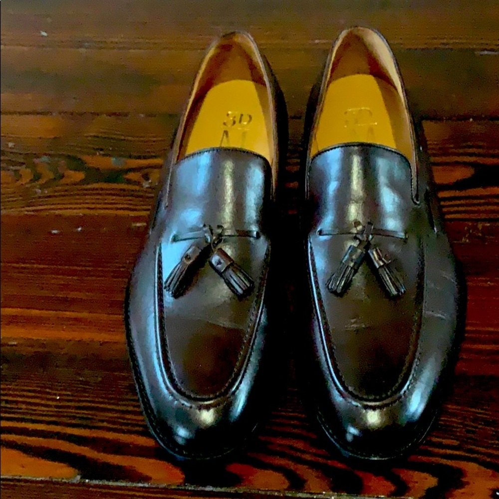 Brown Leather Tassel Loafers